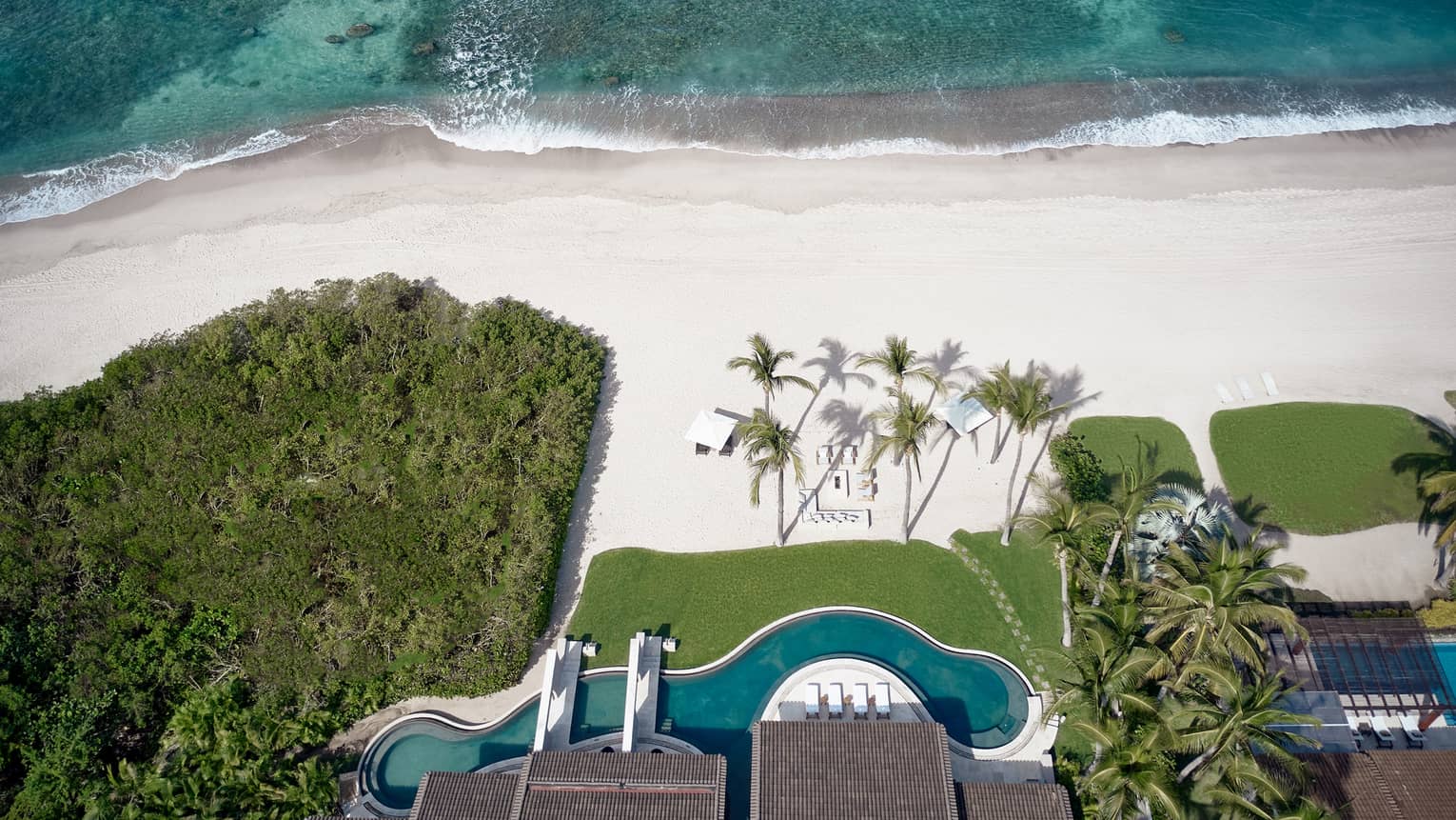 Coral Beach House aerial view
