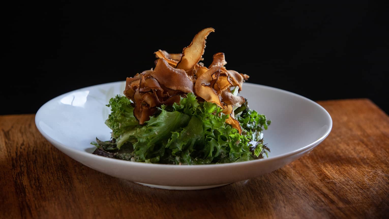 Crispy Mushroom Salad with Truffle Goma Dressing