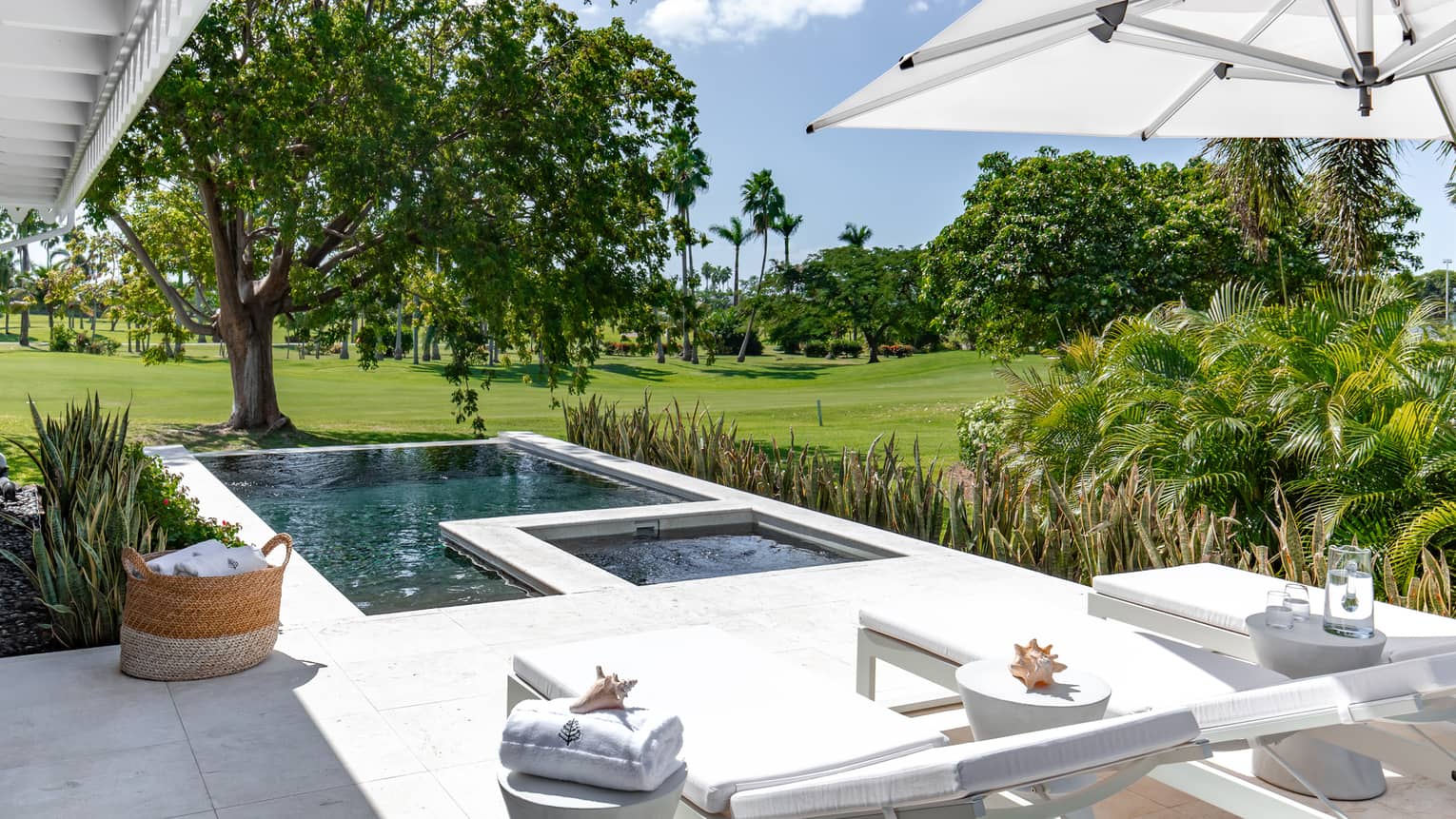Villa 1416 plunge pool on deck with lounge chairs