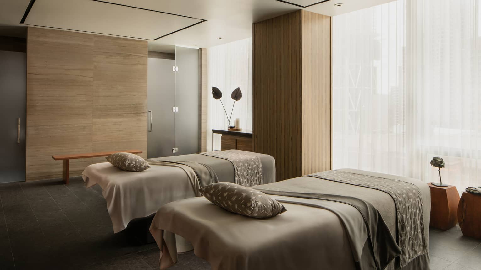 Couples' spa treatment room at Four Seasons Hotel Toronto