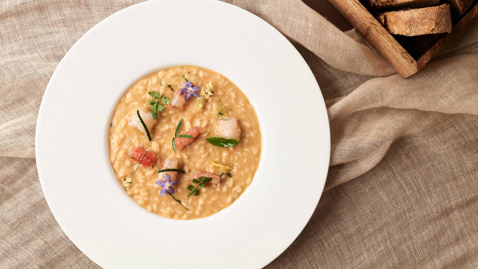 Crustaceans Risotto Carnaroli Gran Riserva and Basil