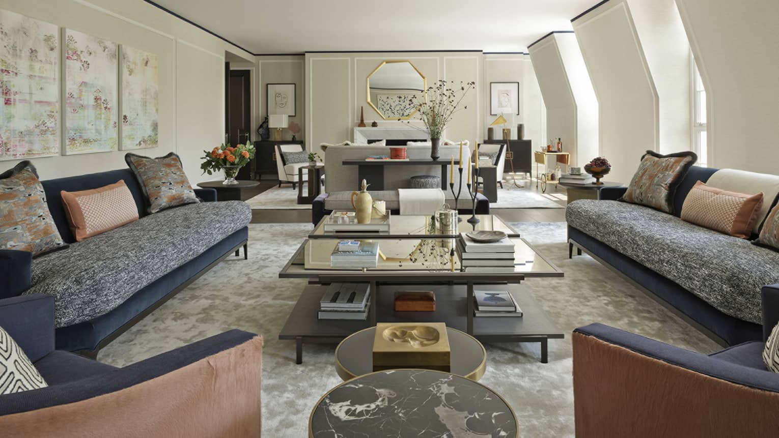 Interior living room with couches