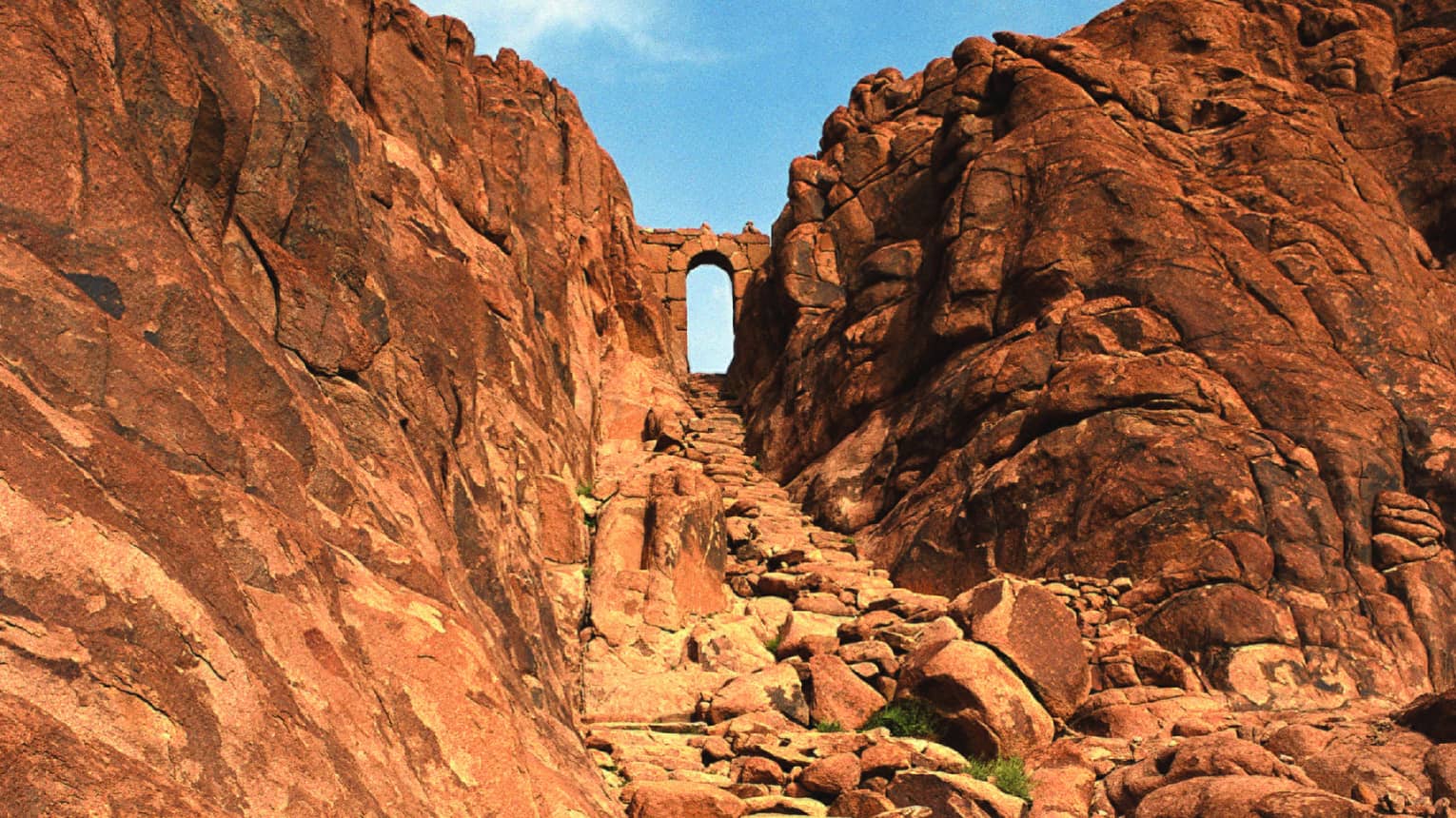 Large rock formations in Coloured Canyon of Sinai