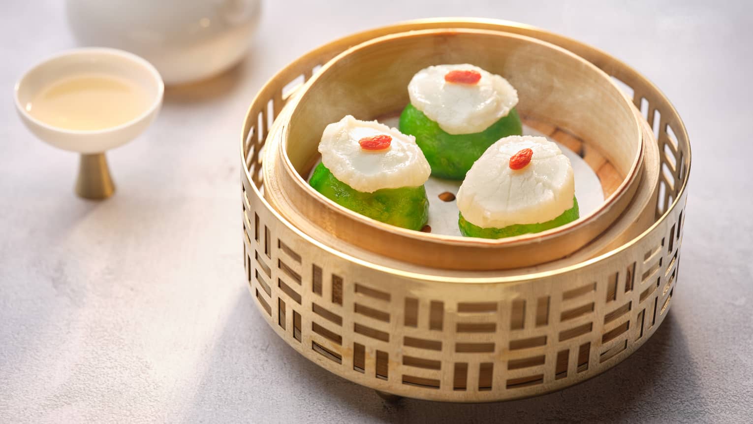 Steamed Lobster and Scallop Dumpling