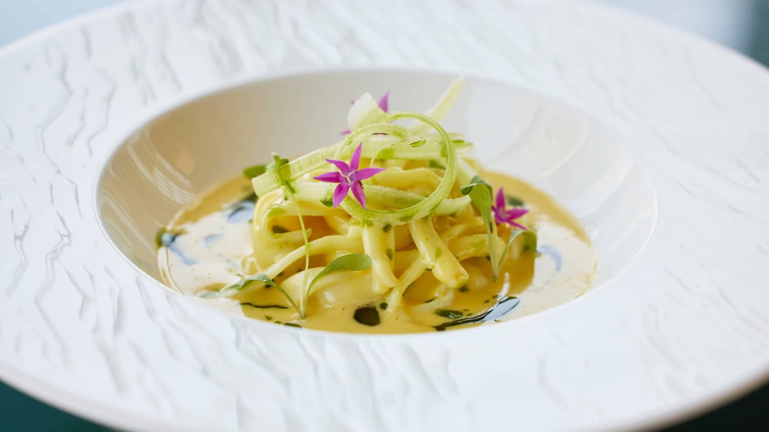 Cuttlefish Tagliatelle with Yeast and Coriander