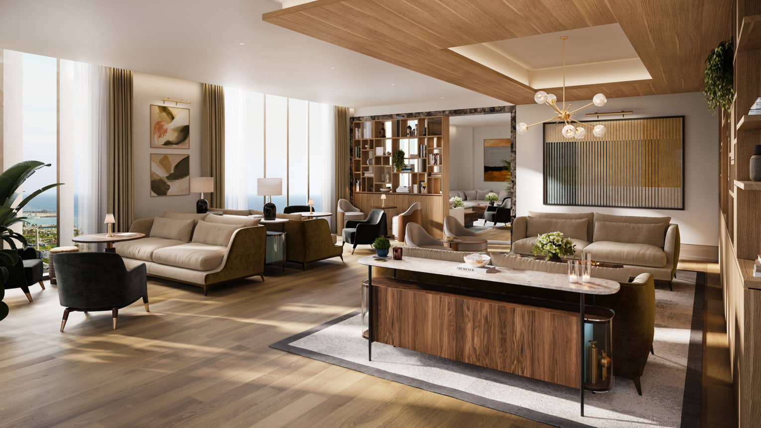 Rendering of residence interior