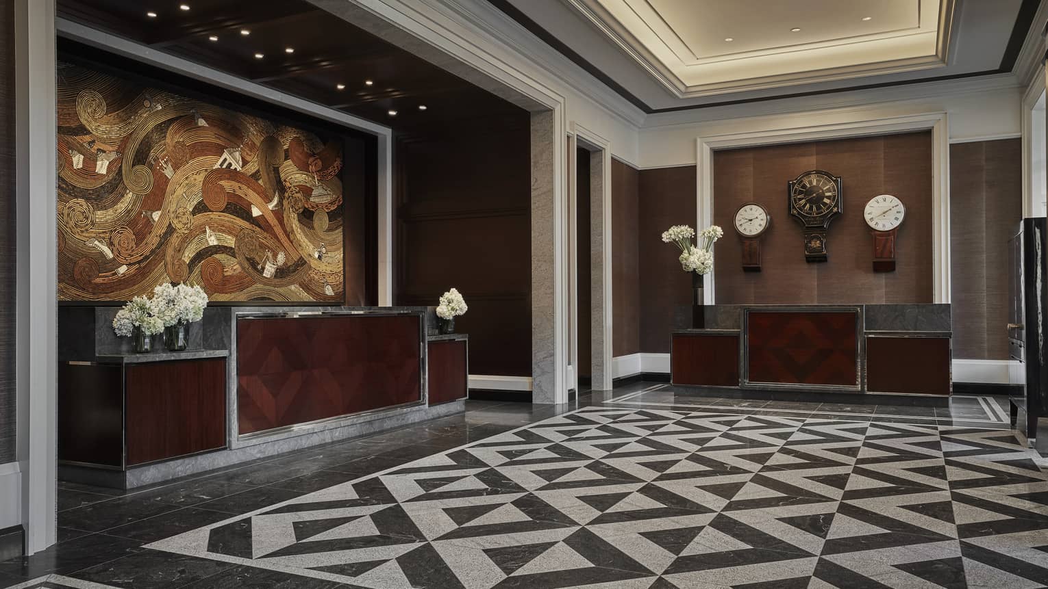 The Lobby of four seasons hotel boston one dalton