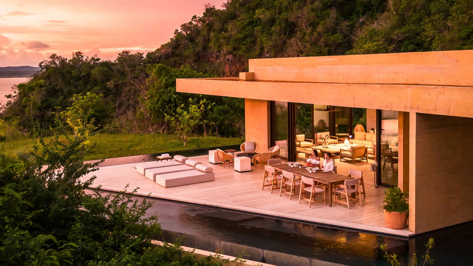 Luxury villa overlooking natural reserve
