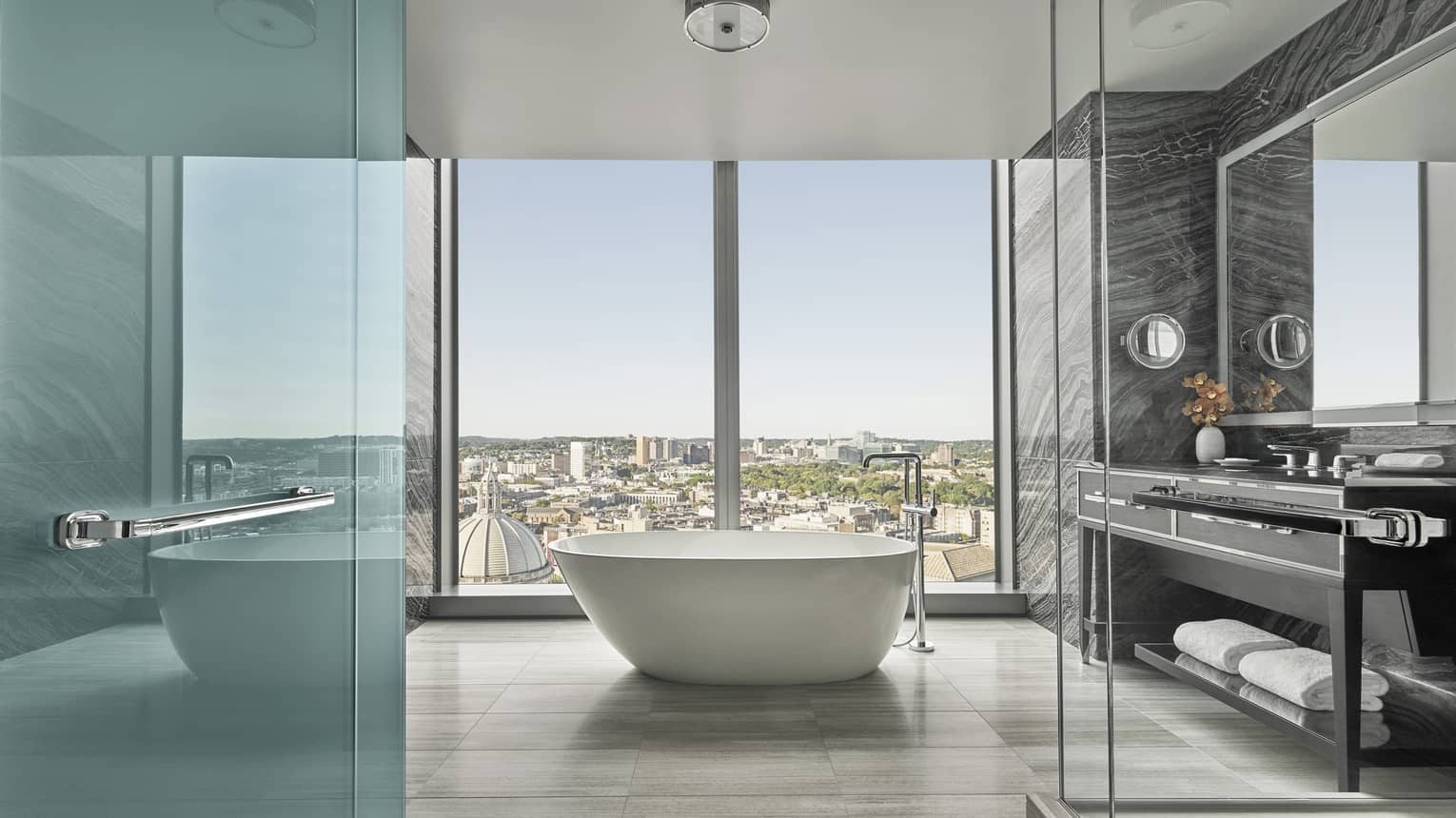 Presidential Suite bathroom at four seasons hotel boston one dalton