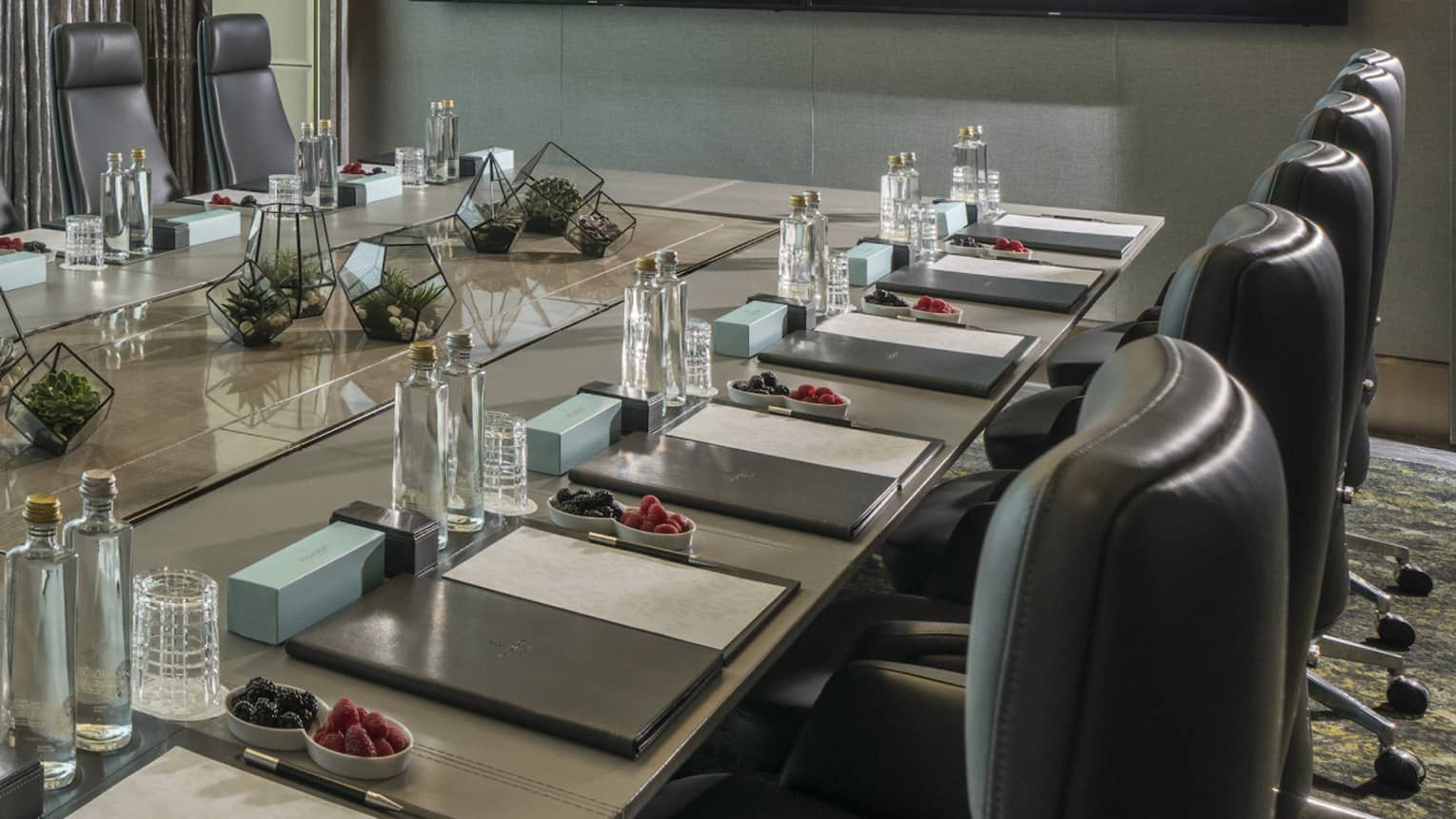 Private meeting room at Four Seasons Hotel Kuala Lumpur, featuring floor-to-ceiling windows