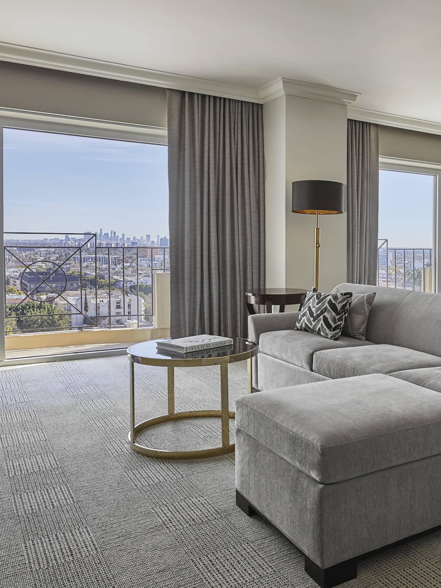 Contemporary living and dining room in the Premier Suite