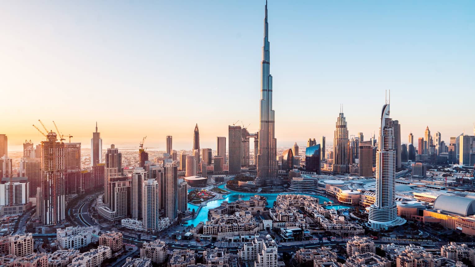 Dubai city aerial view