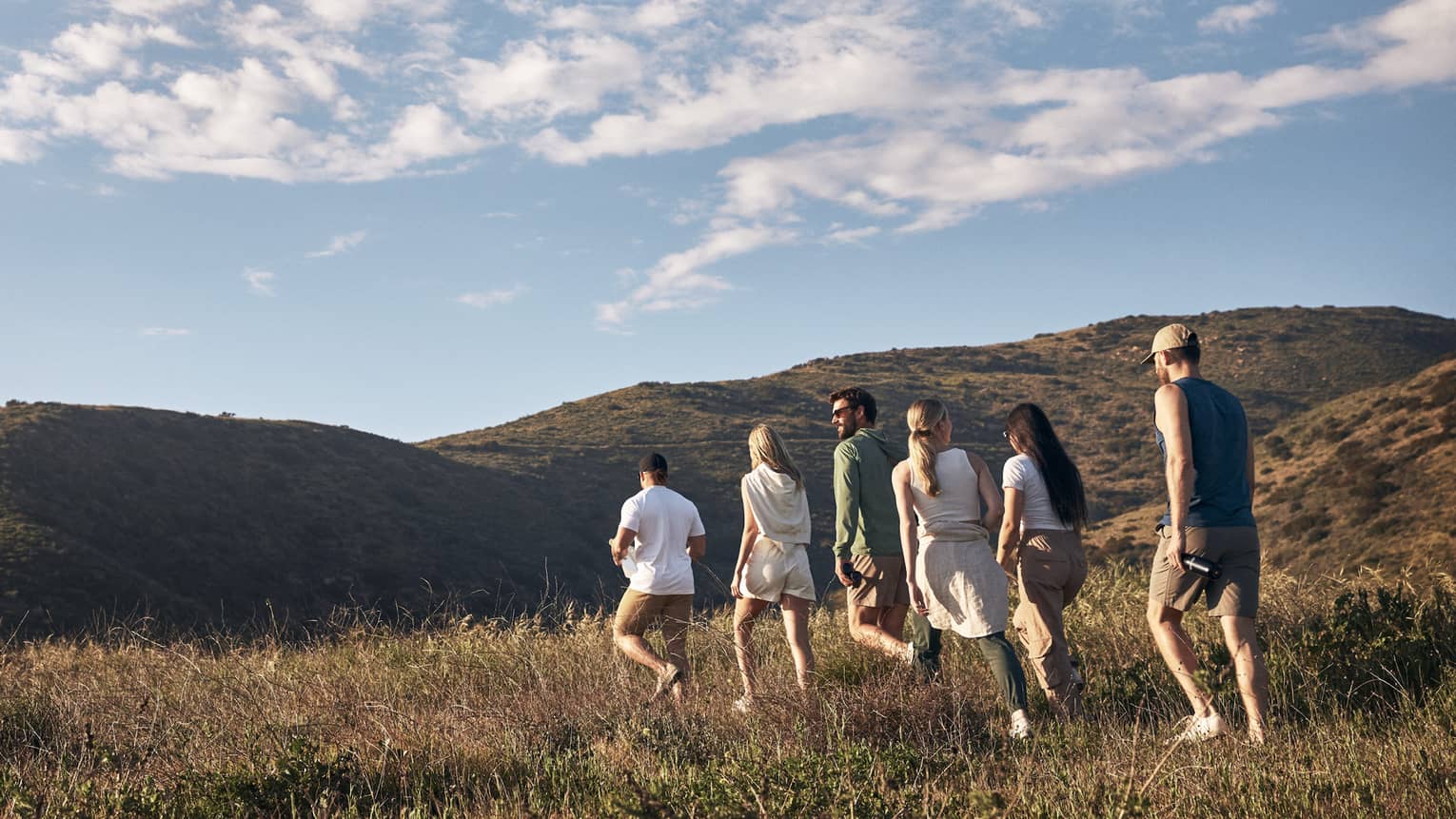 People hiking in the hills