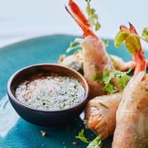 Beautiful plated seafood dish