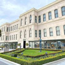 Outside Four Seasons Hotel Istanbul at the Bosphorus building