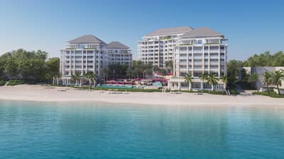 ,Rendering of a modern residence exterior by the ocean