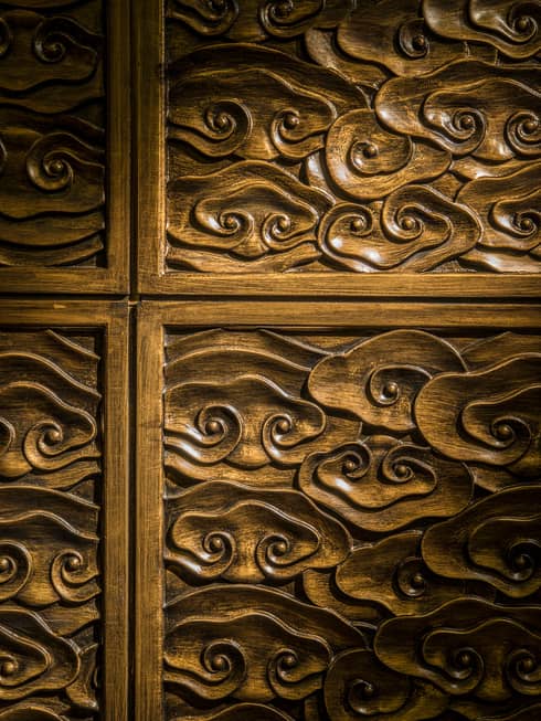 Intricate wooden carvings
