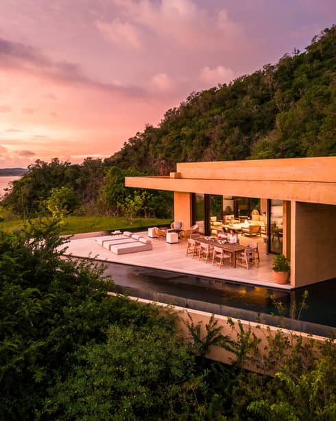 Luxury villa overlooking natural reserve