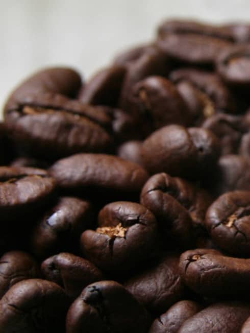 Close-up of roasted Hawaii Island Coffee Farm beans
