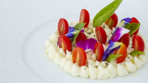 A colorful food detail from BLU