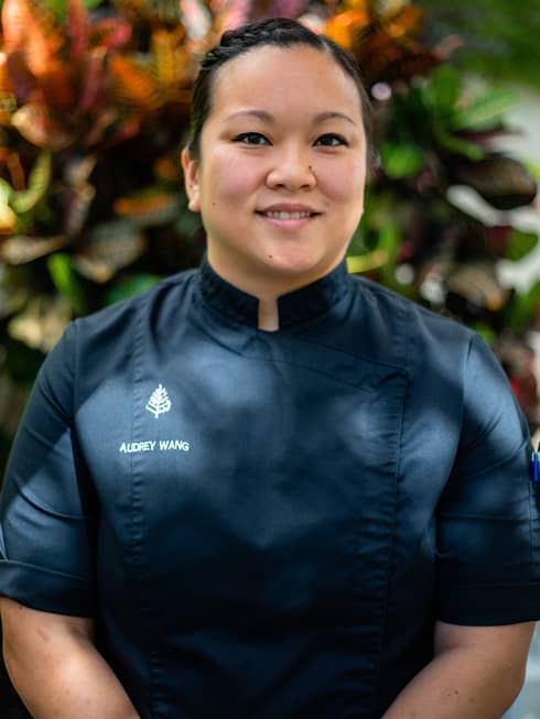 Chef Audrey Elder in black Four Seasons chef jacket
