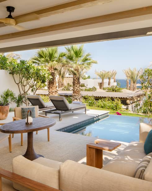 Ocean-view casita suite terrace at Four Seasons Resort Cabo San Lucas at Cabo Del Sol