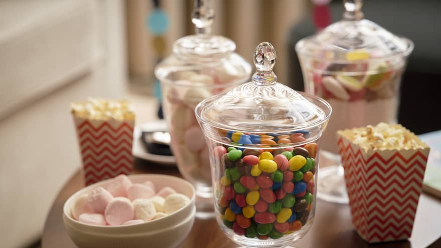 Glass jar full of M