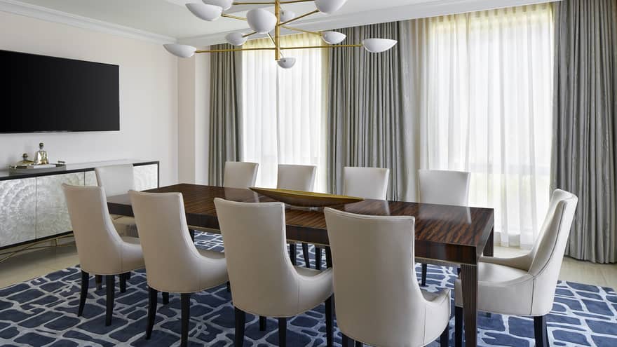 Dining table with ten seats