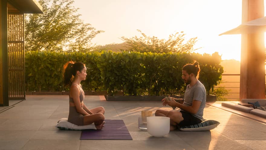 Private yoga session