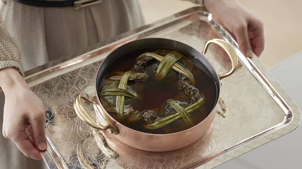 Shanghai Hairy Crab with Jura Yellow Wine Marinade, Koshihikari Rice