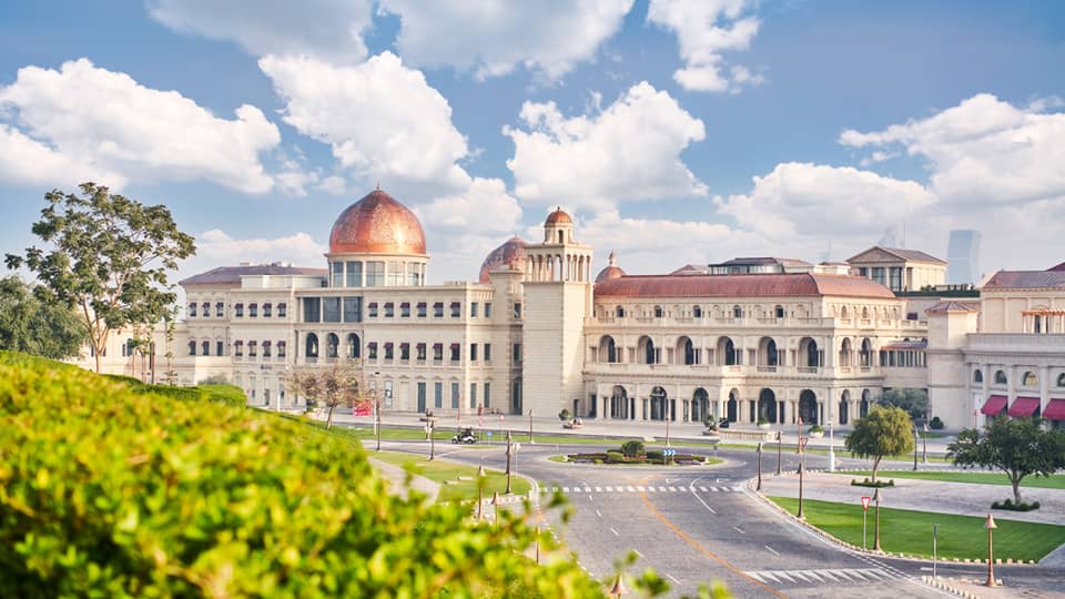 Exterior of Galeries Lafayette mall in Doha