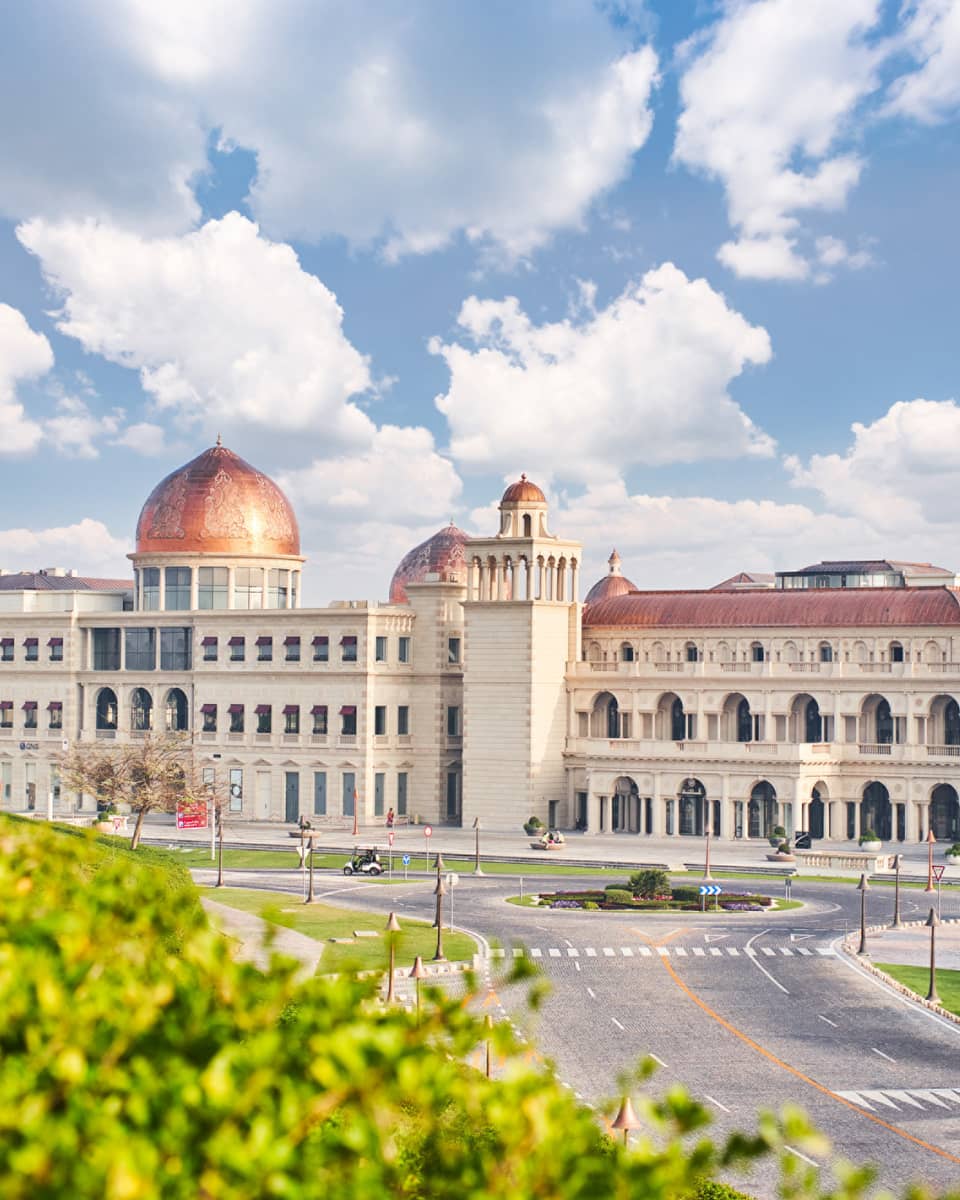 Exterior of Galeries Lafayette mall in Doha